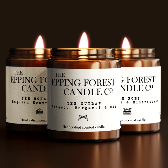 Box of three scented candles inspired by Essex and London